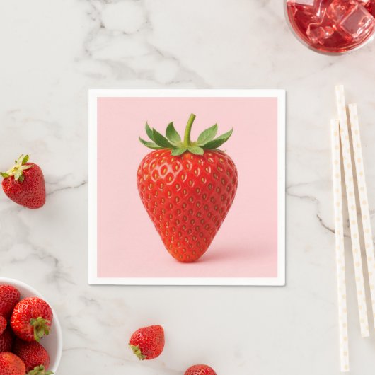 Strawberry napkins. スタンダードカクテルナプキン (インサイチュ)