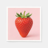 Strawberry napkins. スタンダードカクテルナプキン (正面)