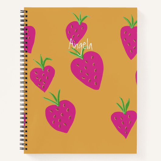 Strawberry Notebookカスタマイズ ノートブック (正面)