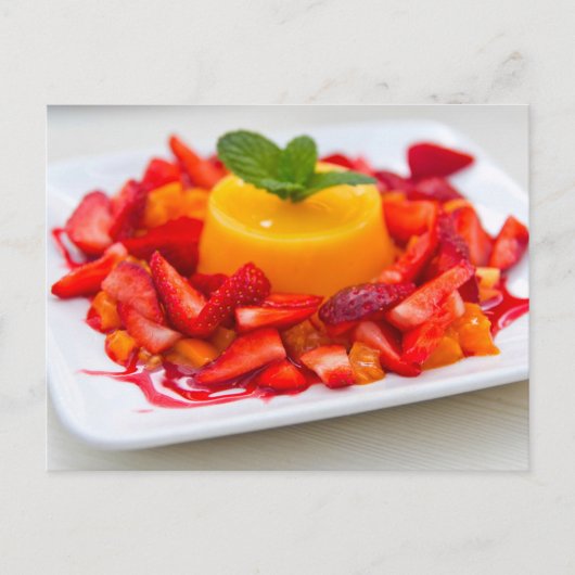 STRAWBERRY ORANGE DESSERT POSTCROSSING ポストカード (正面)