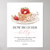 Strawberry Pancake Baby Brunch Belly Sign ポスター (正面)