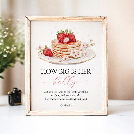 Strawberry Pancake Baby Brunch Belly Sign ポスター