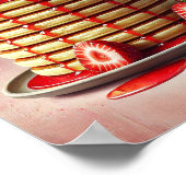 Strawberry Pancake Wall Art Print Aesthetic Poster ポスター (角)