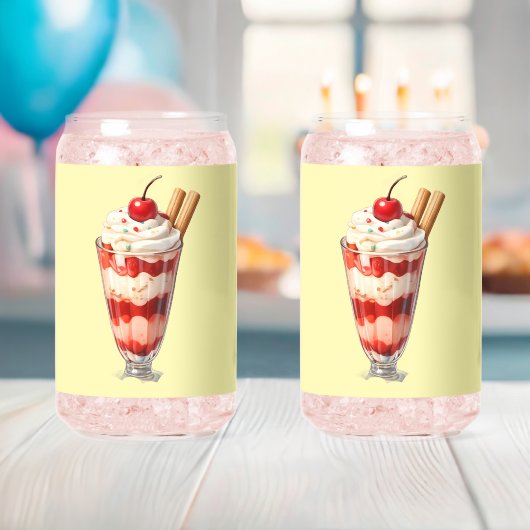 Strawberry parfait glass ガラス缶 (インサイチュ (ベビーシャワー))
