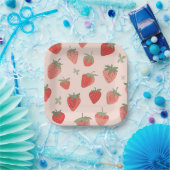 Strawberry Patch Party Supplies ペーパープレート (パーティー)