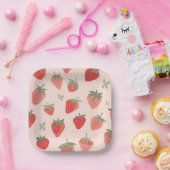 Strawberry Patch Party Supplies ペーパープレート (パーティー)