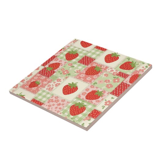 Strawberry Patchwork Picnic (4) タイル (側面)