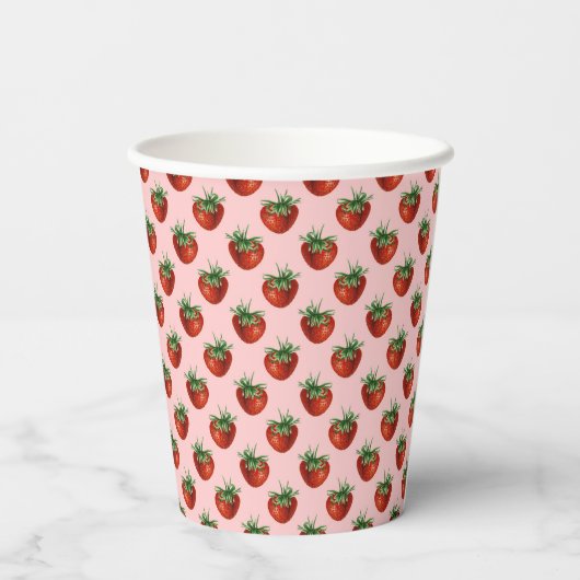Strawberry Pattern 紙コップ (裏面)