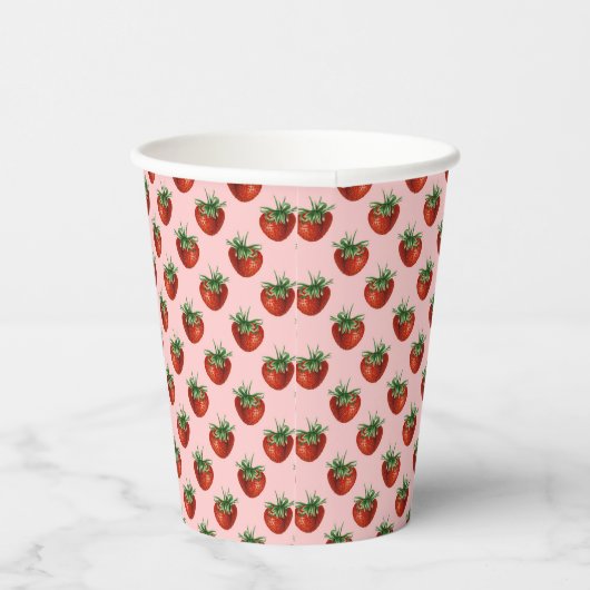 Strawberry Pattern 紙コップ (右)