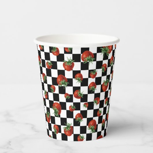 Strawberry Pattern 紙コップ (裏面)