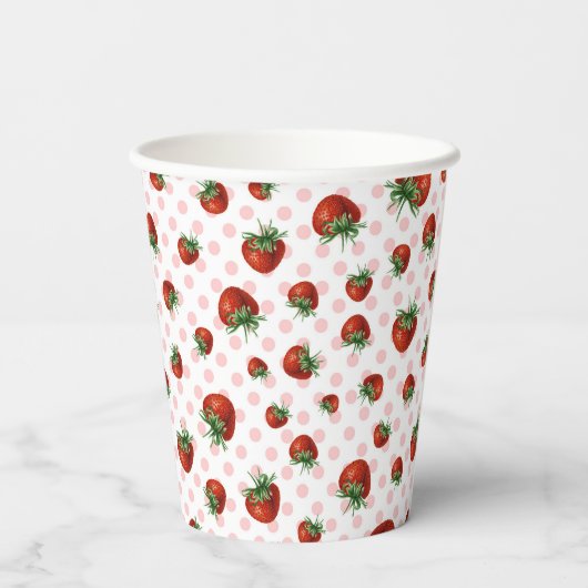 Strawberry Pattern 紙コップ (裏面)