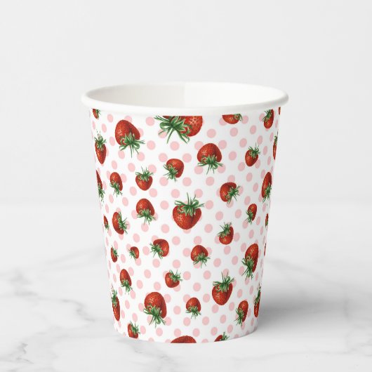 Strawberry Pattern 紙コップ (左)