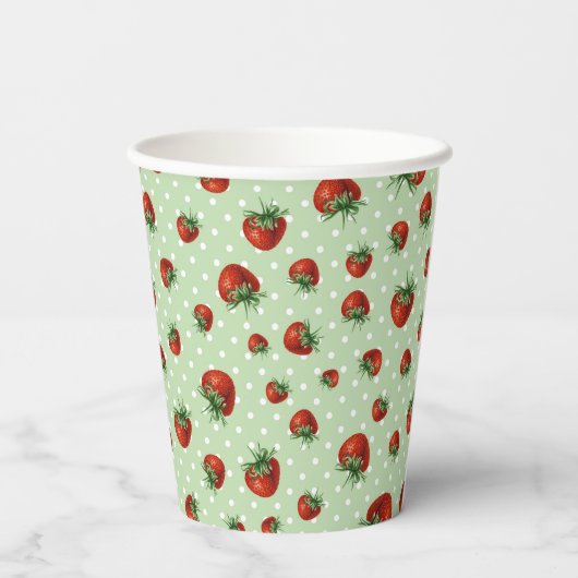 Strawberry Pattern 紙コップ (裏面)