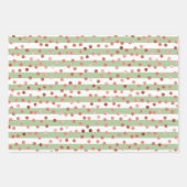 Strawberry Pattern Baby Shower ラッピングペーパーシート (正面3)