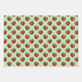 Strawberry Pattern Baby Shower ラッピングペーパーシート (正面2)