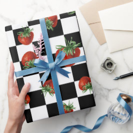 Strawberry Pattern Baby Shower  ラッピングペーパー