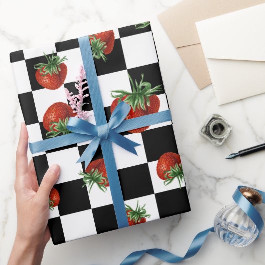 Strawberry Pattern Baby Shower  ラッピングペーパー (ギフト)