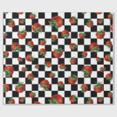 Strawberry Pattern Baby Shower  ラッピングペーパー (フラット)