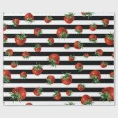 Strawberry Pattern Baby Shower  ラッピングペーパー (フラット)