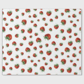 Strawberry Pattern Baby Shower  ラッピングペーパー (フラット)
