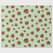Strawberry Pattern Baby Shower  ラッピングペーパー (フラット)