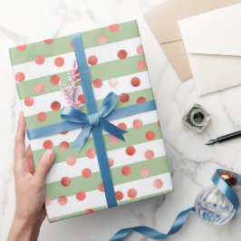 Strawberry Pattern Baby Shower  ラッピングペーパー