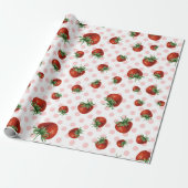 Strawberry Pattern Baby Shower  ラッピングペーパー (アンロールド)