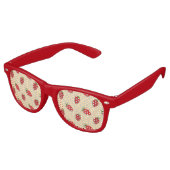Strawberry pattern for fruit summertime good vibes レトロサングラス (アングル)