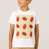 Strawberry pattern for fruit summertime good vibes tシャツ (正面)