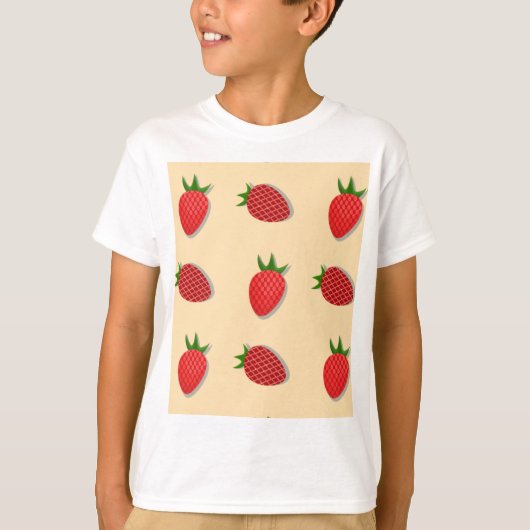 Strawberry pattern for fruit summertime good vibes tシャツ (正面)