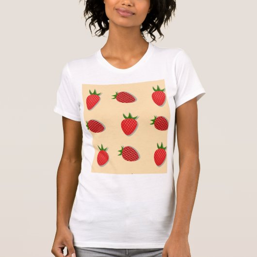 Strawberry pattern for fruit summertime good vibes tシャツ (正面)