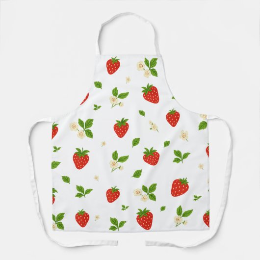 Strawberry Pattern Kitchen Apron エプロン (正面)