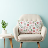 Strawberry Pattern Rectangular Throw Pillow ランバークッション (椅子)