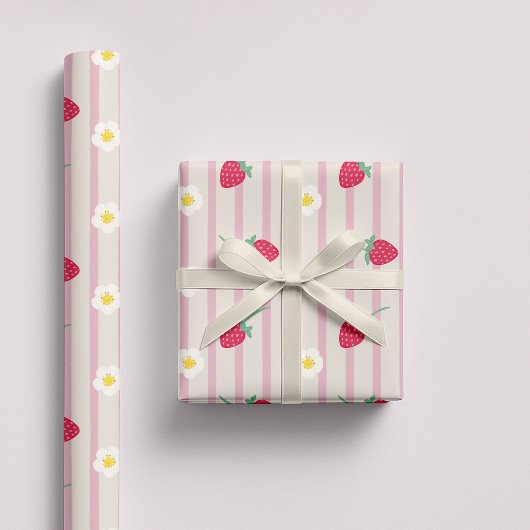 Strawberry PatternWrapping Paper ラッピングペーパー