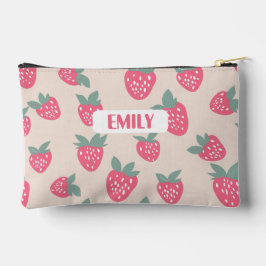 Strawberry Pencil Case with Name アクセサリーポーチ