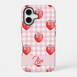 Strawberry Personalized iPhone Case 16ケース