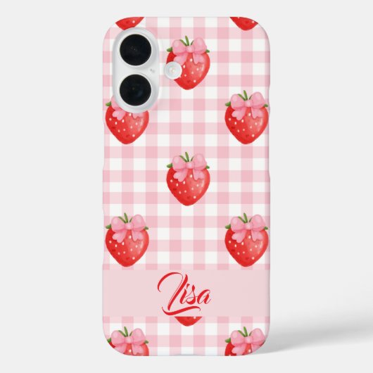 Strawberry Personalized iPhone Case Case-Mate iPhoneケース (裏面)