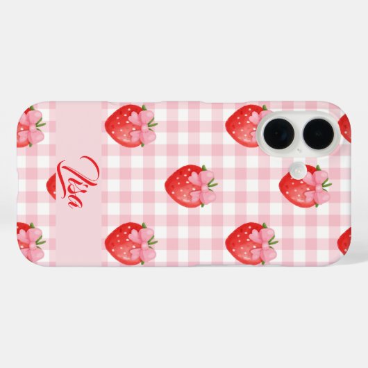 Strawberry Personalized iPhone Case Case-Mate iPhoneケース (裏面 (横))