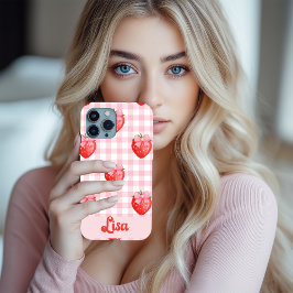 Strawberry Personalized iPhone Case iPhone 16ケース