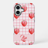 Strawberry Personalized iPhone Case iPhone 16ケース (裏面)