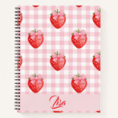 Strawberry Personalized Journal ノートブック (正面)