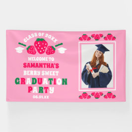 Strawberry Photo Graduation Party Welcome 横断幕