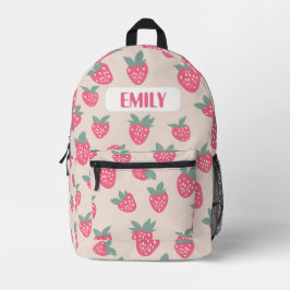 Strawberry Preschool Backpack プリントバックパック