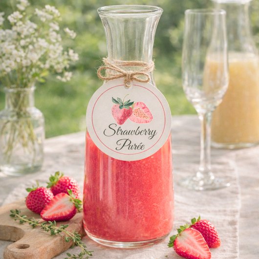 Strawberry Purée Mimosa Bar Bottle フェイバータグ