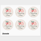 Strawberry Purée Mimosa Bar Bottle Sticker ラウンドシール (シート)