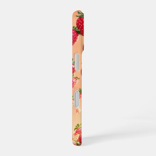 Strawberry Rain Phone Case iPhone 16ケース (右側面)