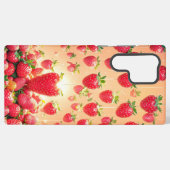 Strawberry Rain Phone Case Samsung Galaxyケース (裏面横)