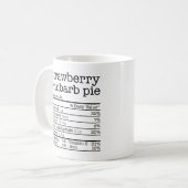 Strawberry Rhubarb Pie Nutrition Fact Thanksgiving コーヒーマグカップ (正面左)