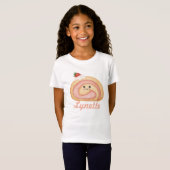 Strawberry Roll Cake Personalized Kids T-Shirt  Tシャツ (正面フル)