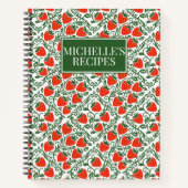 Strawberry Rustic Farmhouse French Country Recipe ノートブック (正面)